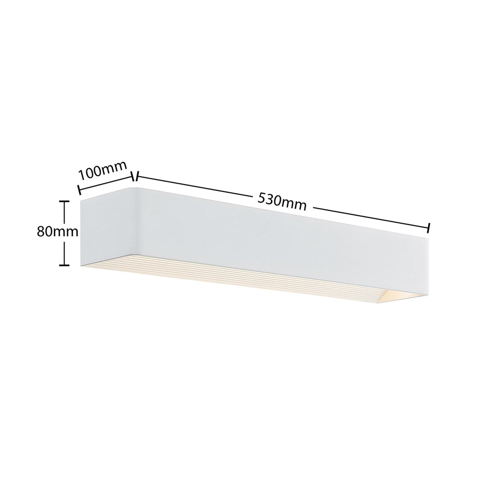 LED vegglampe Karam opp og ned hvit 53 cm sideprofil