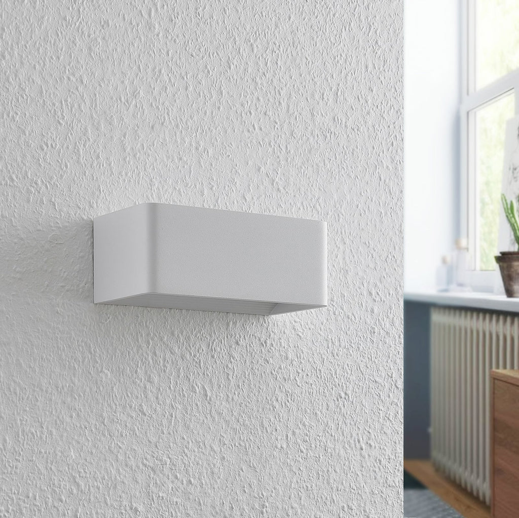 LED vegglampe Karam opp og ned hvit aluminium bakside