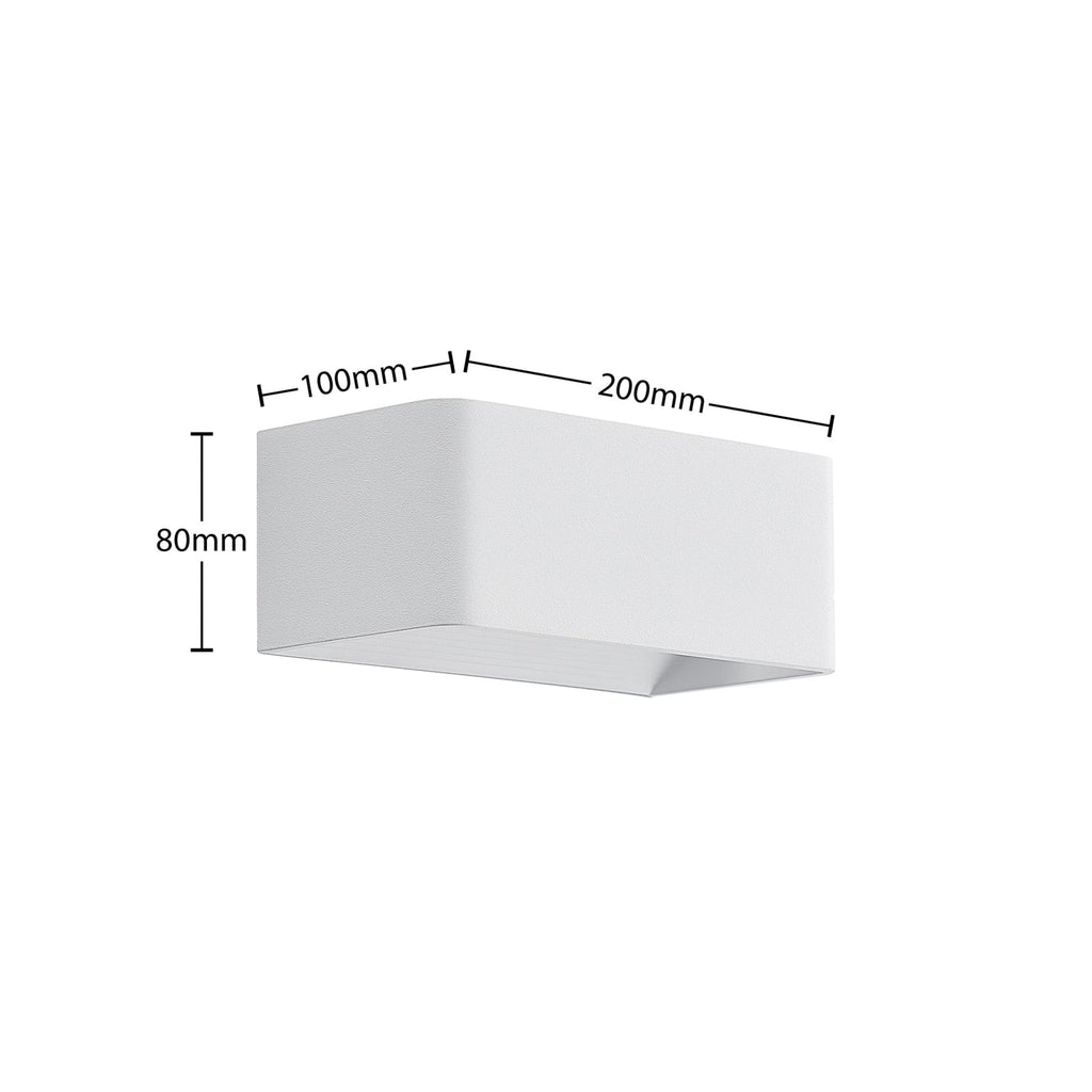 LED vegglampe Karam opp og ned hvit aluminium sideprofil