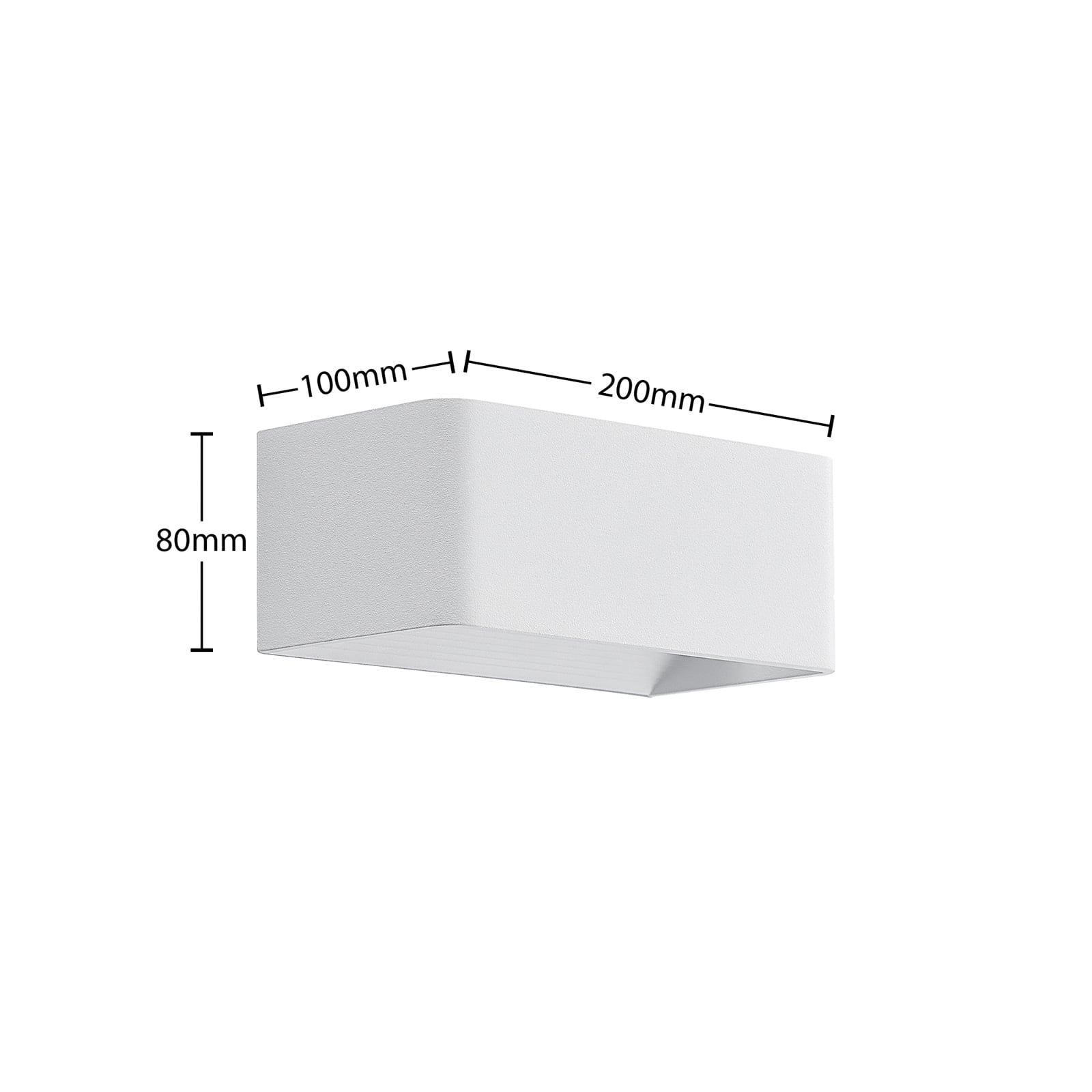 LED vegglampe Karam opp og ned hvit aluminium sideprofil