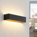 LED vegglampe Karam opp og ned svart/gull forfra