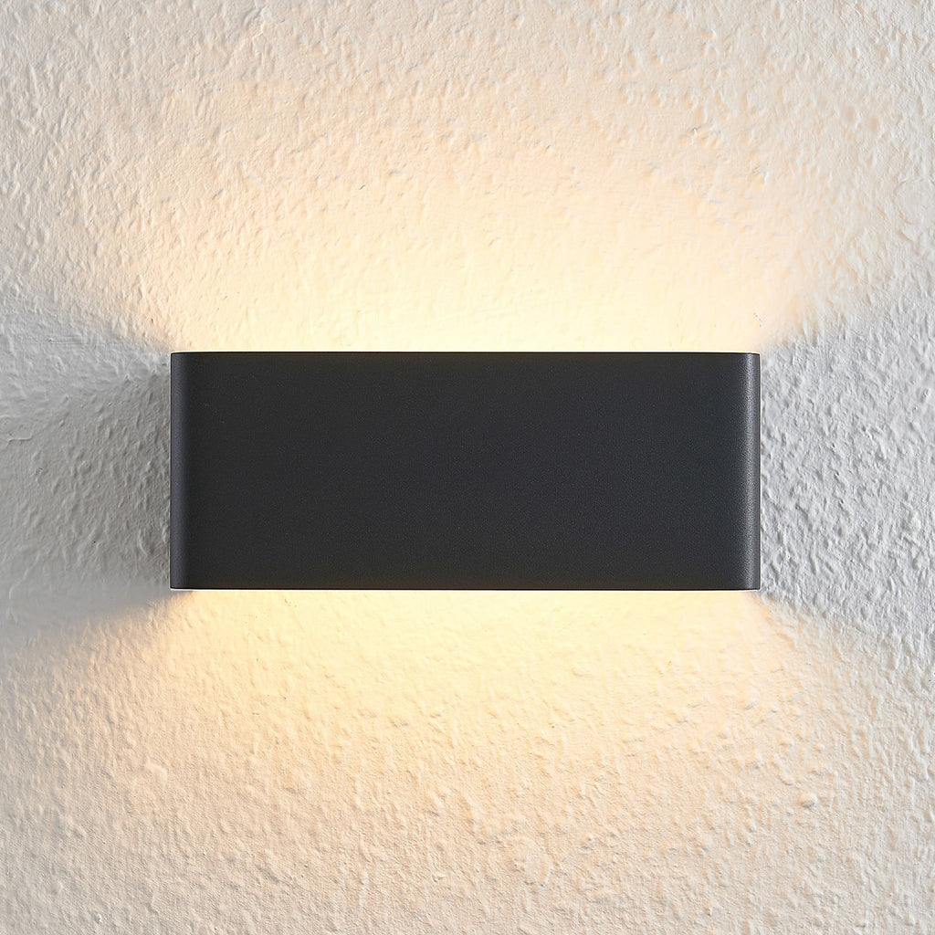 LED vegglampe Karam opp og ned svart/gull montert