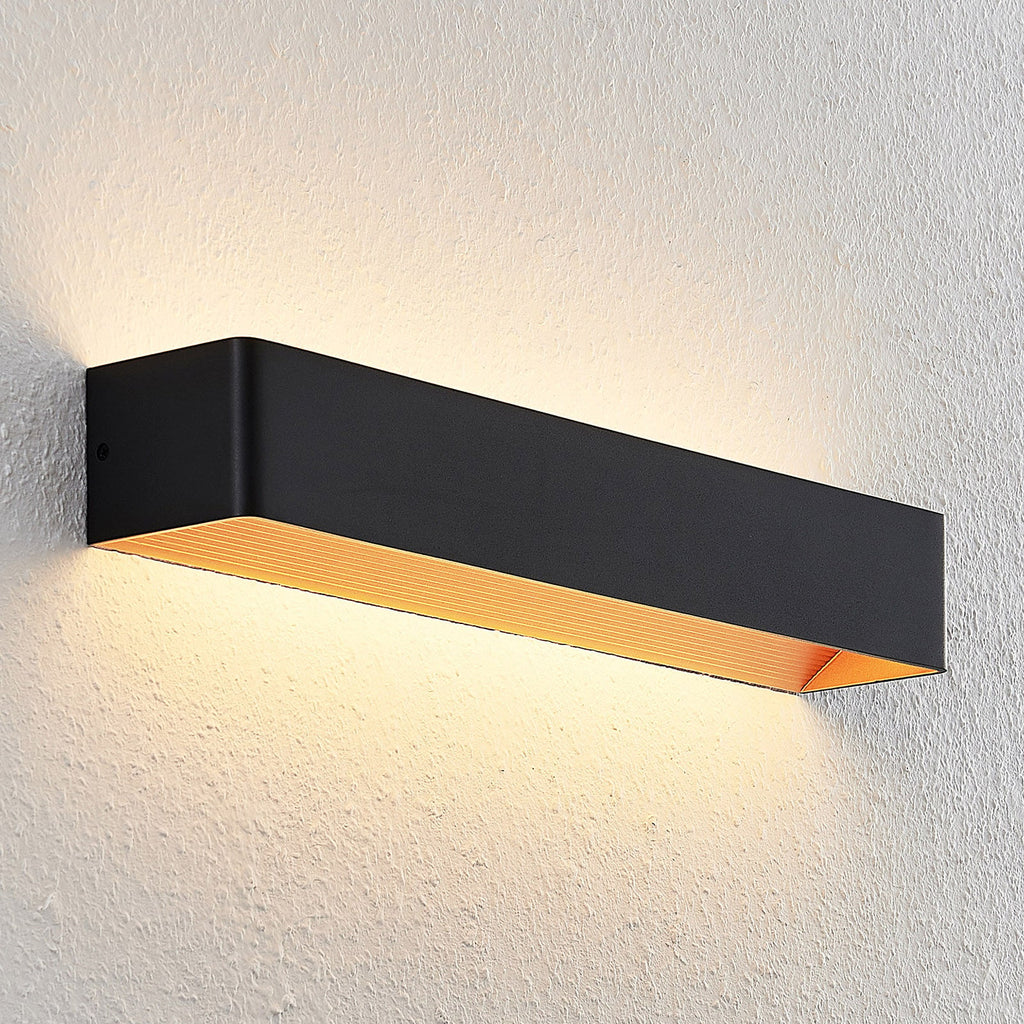 LED vegglampe Karam svart/gull 53 cm dimbar opp/ned bakside