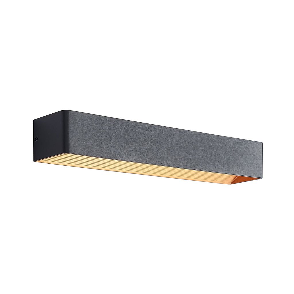 LED vegglampe Karam svart/gull 53 cm dimbar opp/ned lys oppover