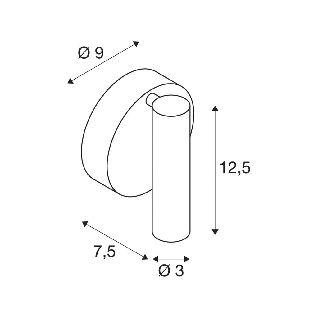 LED vegglampe Karpo 30 svart aluminium montert på vegg