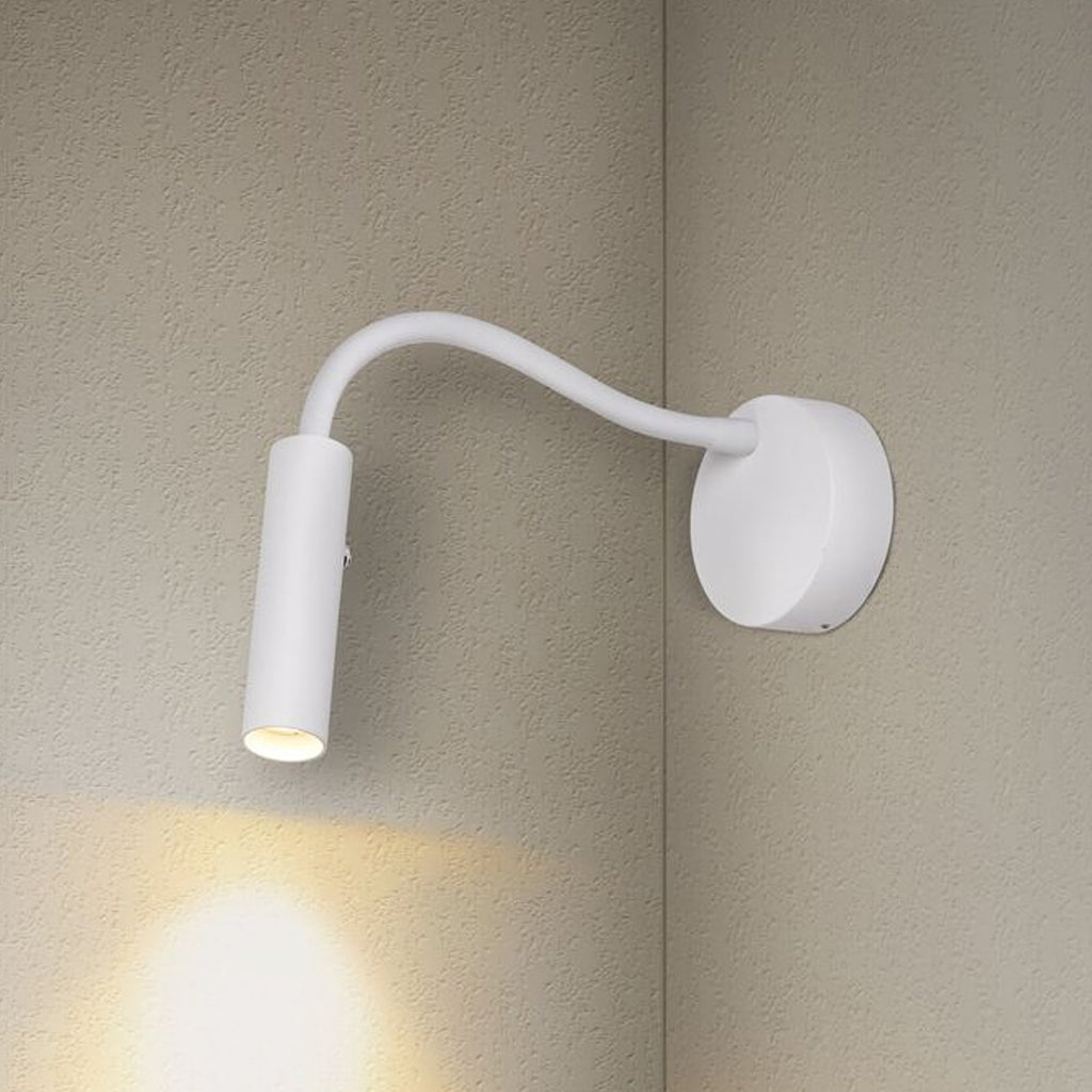 LED vegglampe Karpo Goose dimbar hvit fleksarm forfra