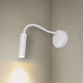 LED vegglampe Karpo Goose dimbar hvit fleksarm forfra