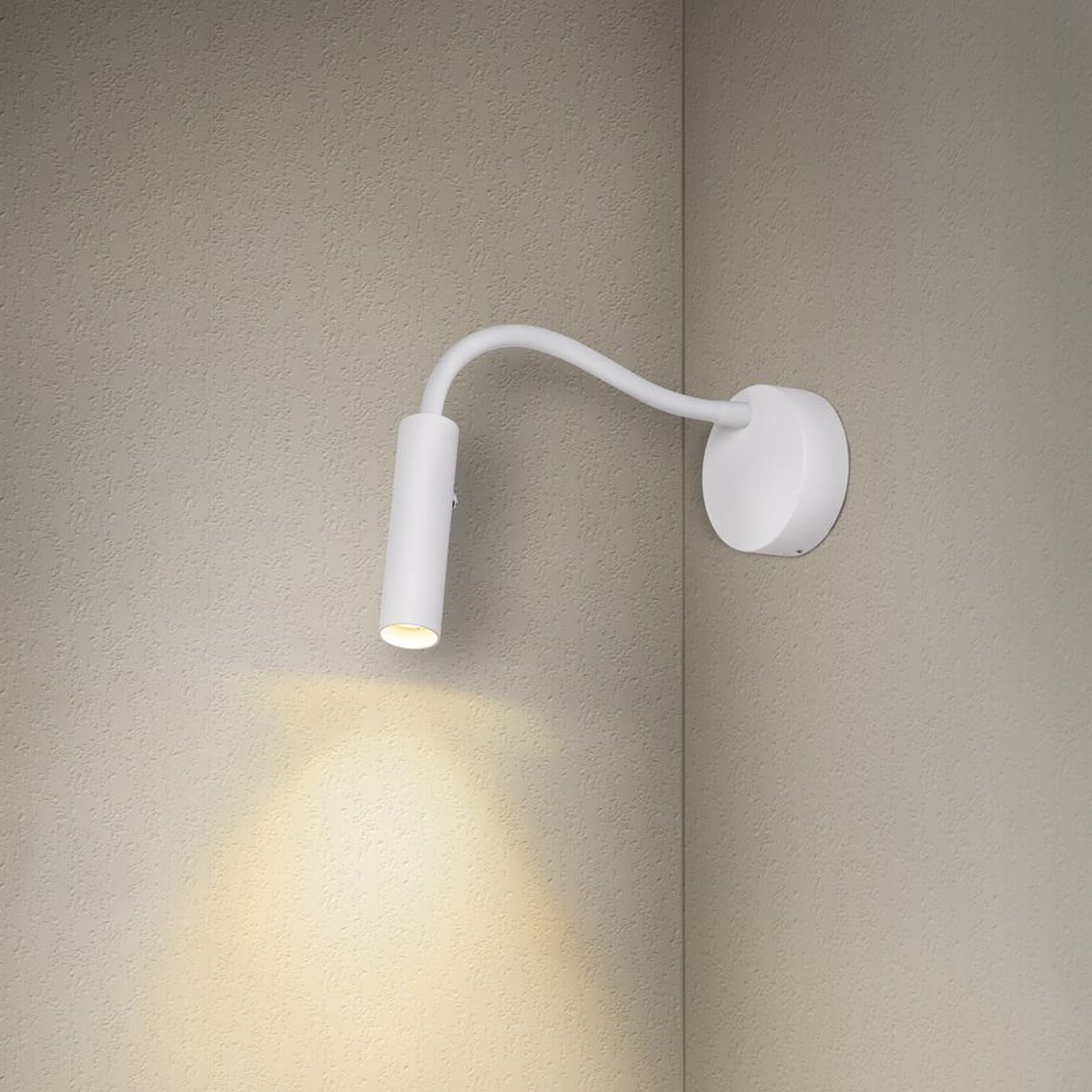 LED vegglampe Karpo Goose dimbar hvit fleksarm bakside