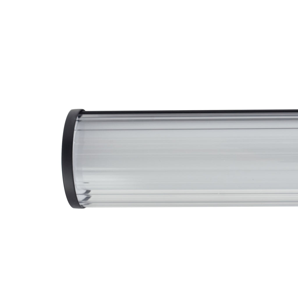 LED-vegglampe Kirka svart stål 90 cm veggfeste