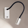 LED vegglampe Kurt matt nikkel med fleksarm 5W forfra