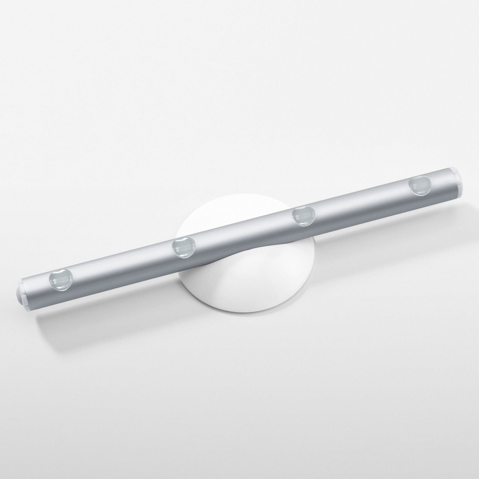LED vegglampe LEDSTIXX aluminium batteridrevet 22 cm sølv montert