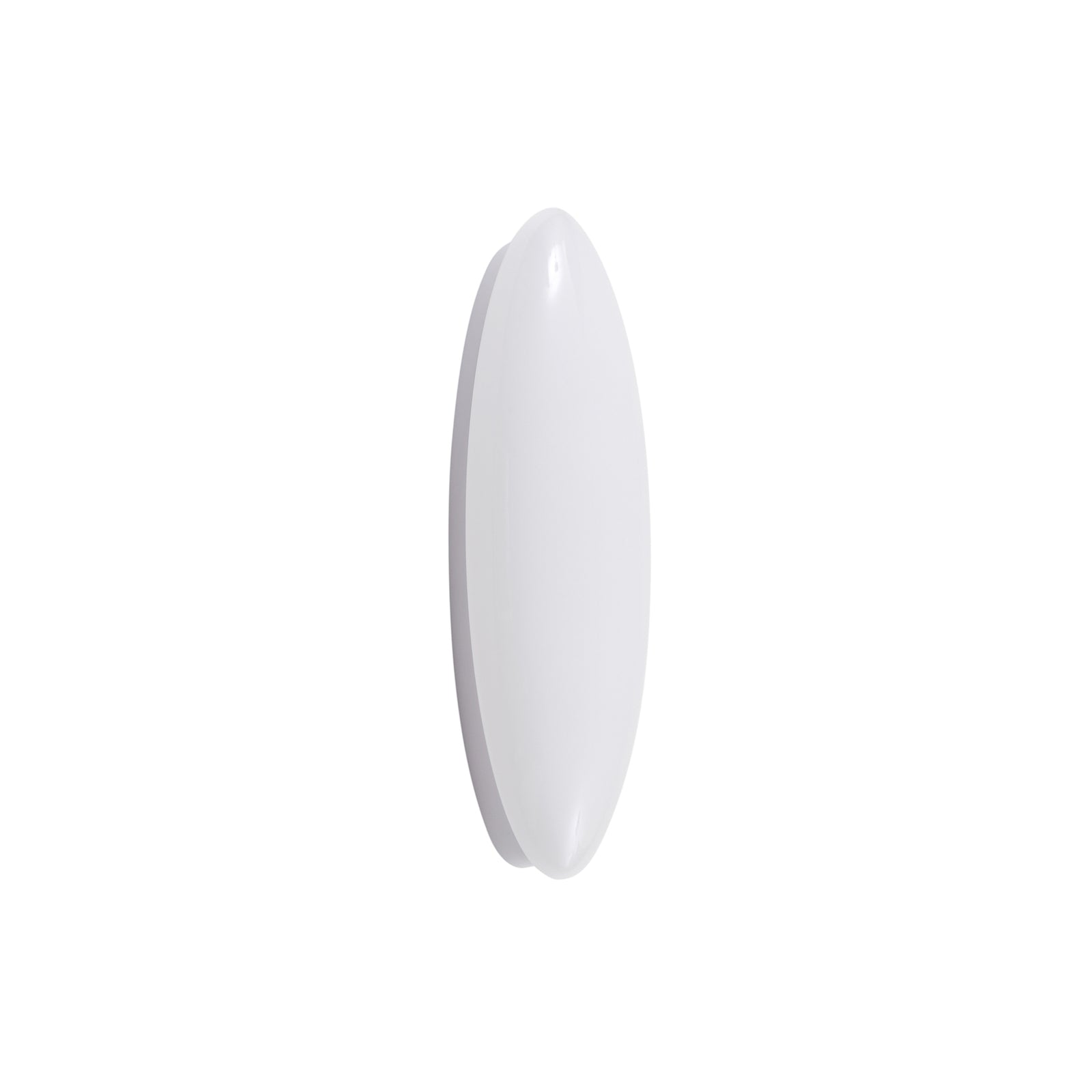 LED vegglampe Leihlo oval hvit plast 27 cm bred montert på vegg