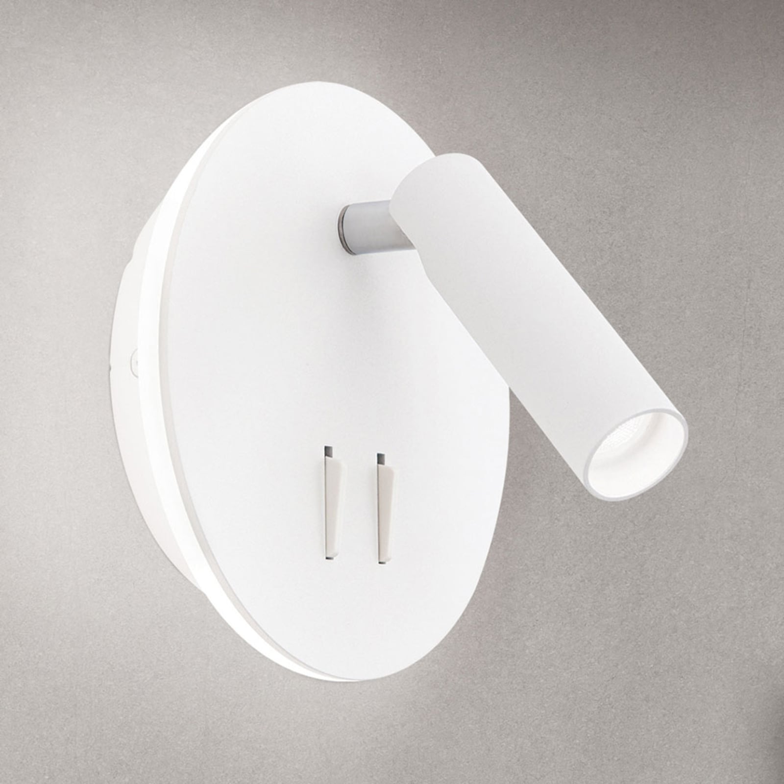 LED vegglampe Lenny med spot og indirekte lys hvit bakside