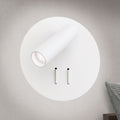 LED vegglampe Lenny med spot og indirekte lys hvit front