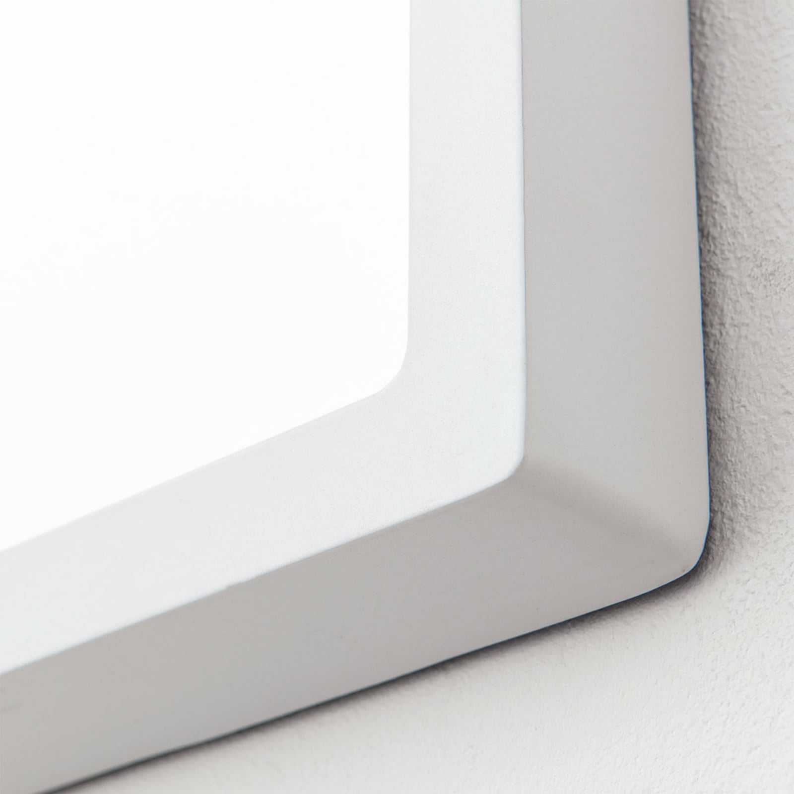 LED-vegglampe Lero firkantet 60x60 cm 48W varmhvit med aluminiumskant