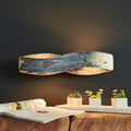 LED vegglampe Lian dimbar aluminium gull/matt nikkel forfra