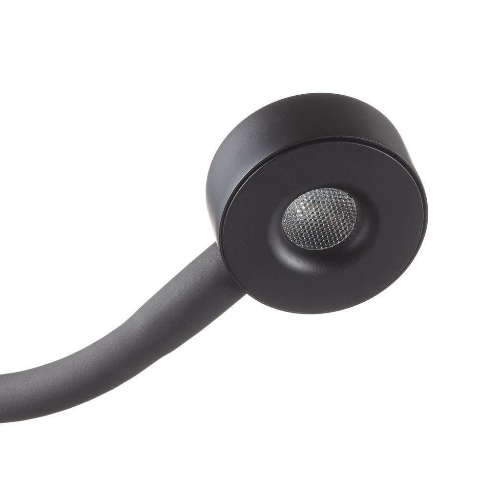 LED vegglampe Link med berøringsdimmer svart 2,1W detalj av arm