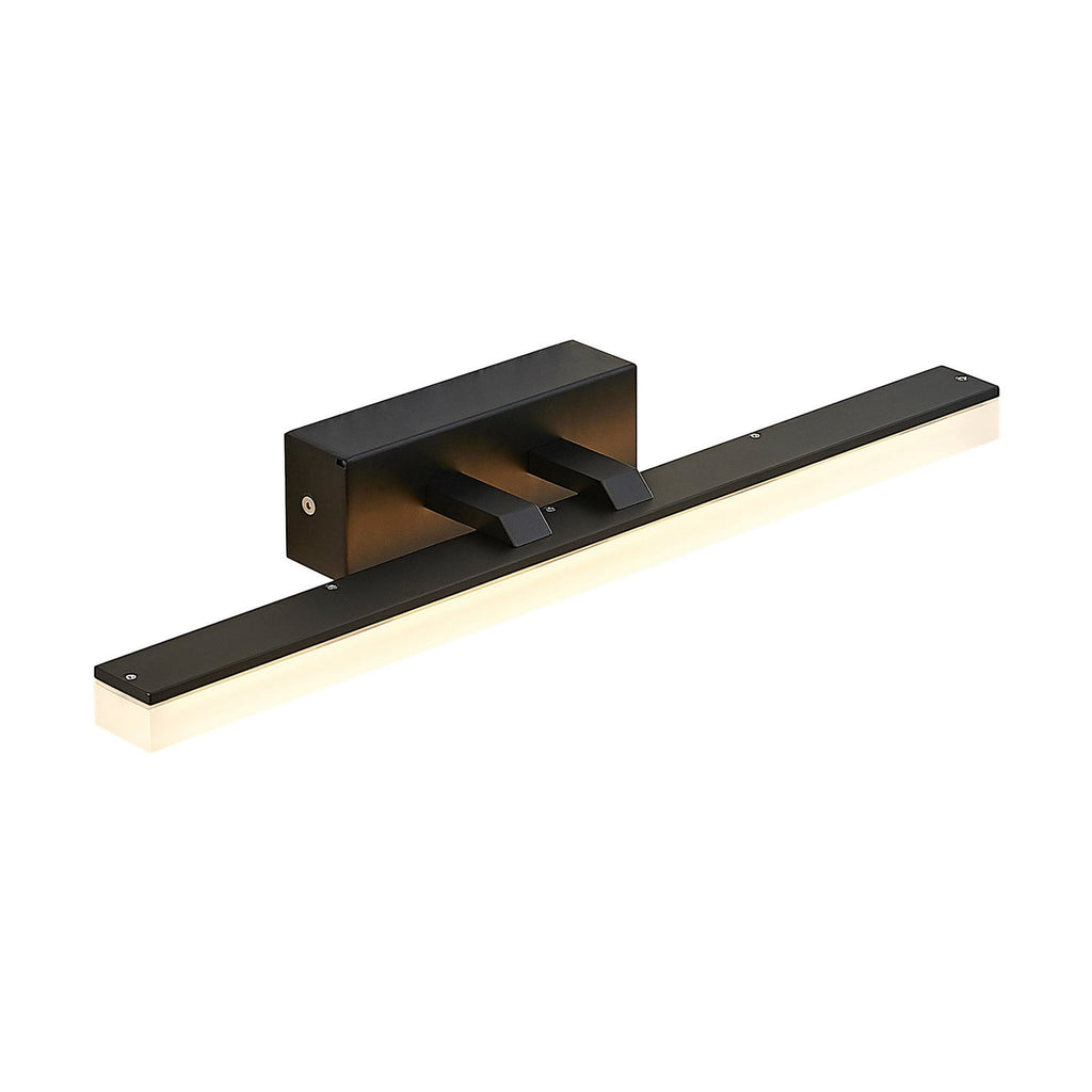 LED vegglampe Lisana svart/hvit 46 cm IP44 montert på vegg