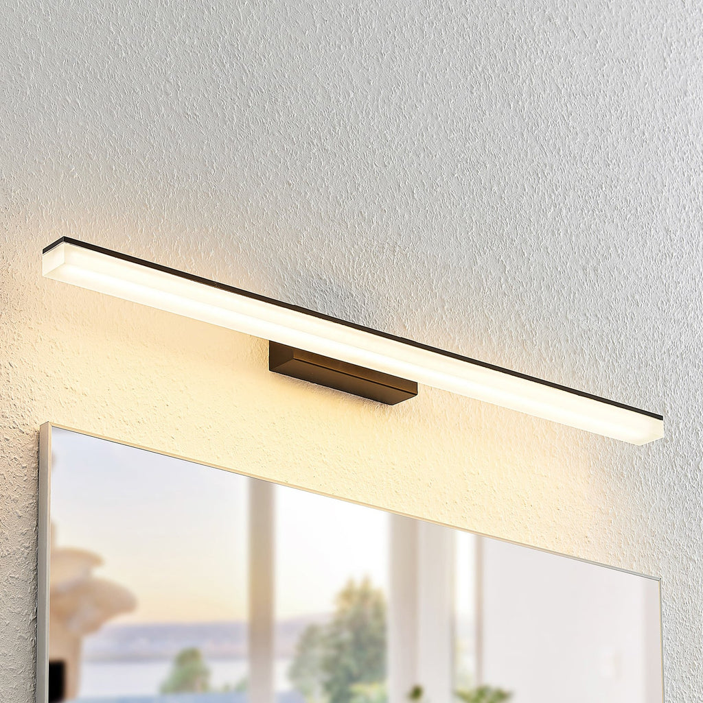 Montert LED vegglampe Lisana svart/hvit 75 cm på bad