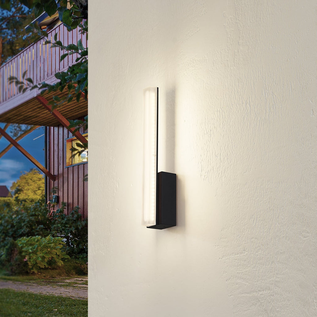 LED vegglampe Lisana svart vertikal 32 cm bakside
