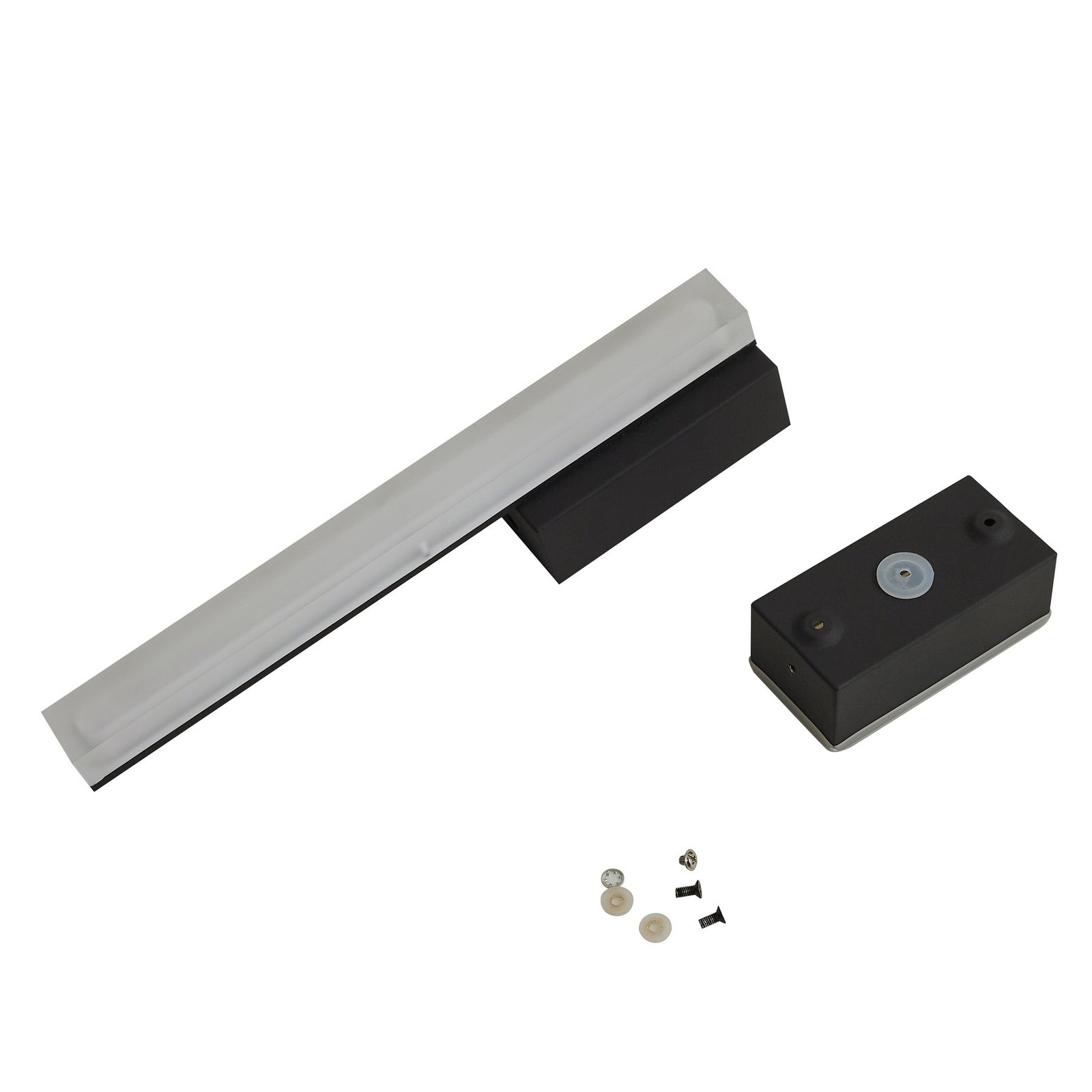 LED vegglampe Lisana svart vertikal 32 cm i baderomsmiljø