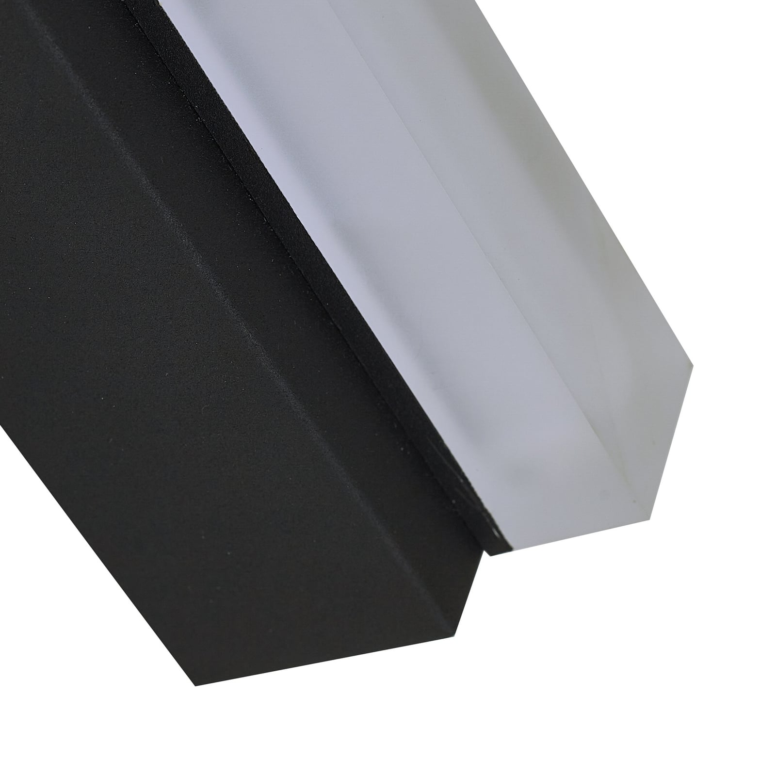 LED vegglampe Lisana svart vertikal 32 cm sett fra siden