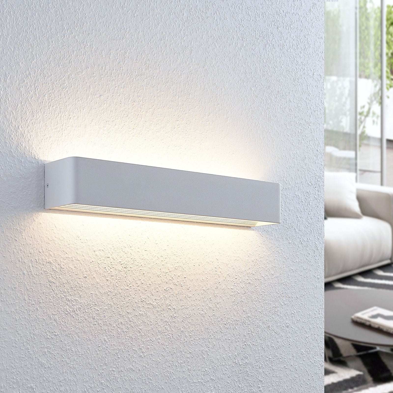 LED vegglampe Lonisa hvit opp og ned 53 cm 15W bakside