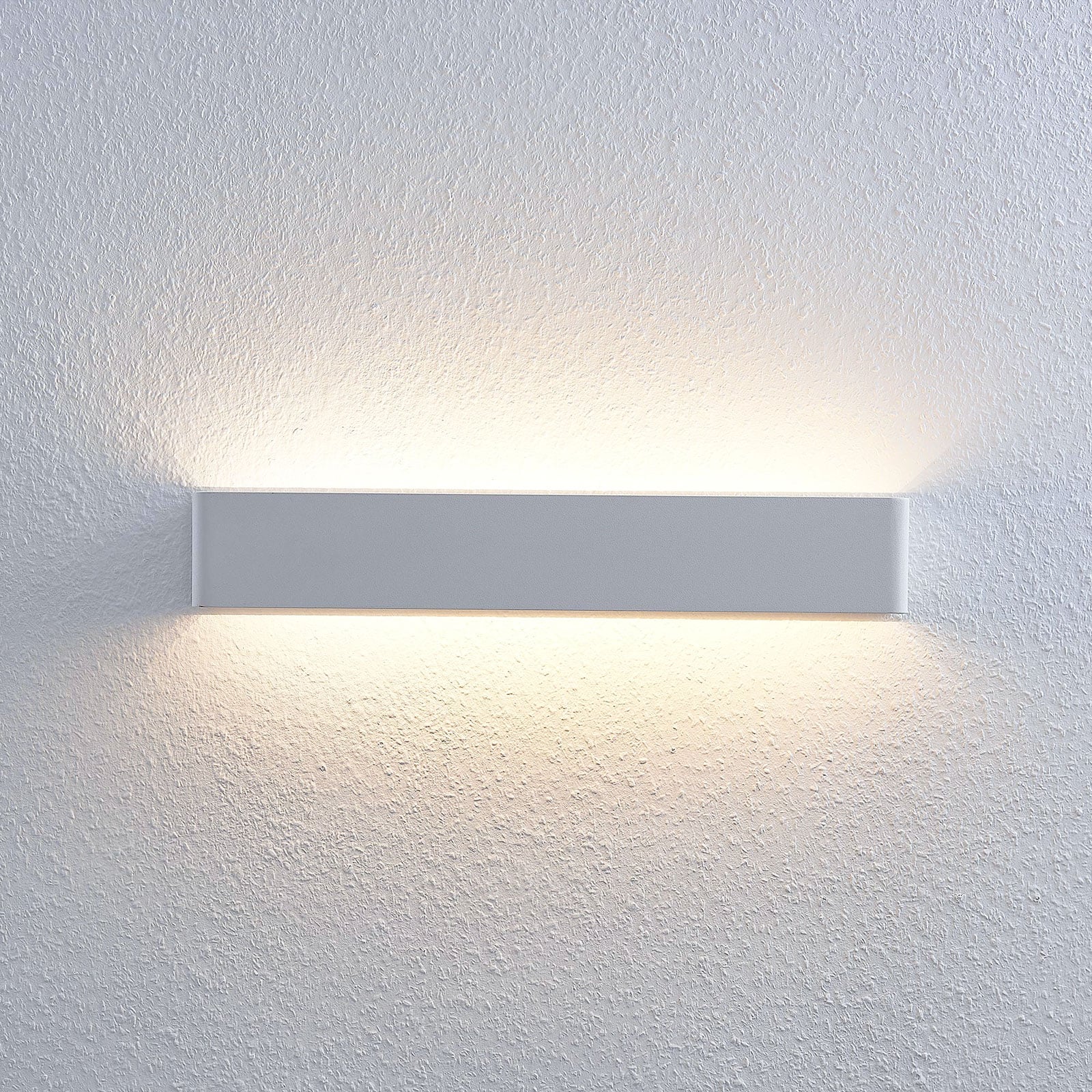 LED vegglampe Lonisa hvit opp og ned 53 cm 15W nærbilde metallfinish