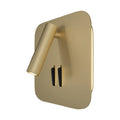 LED vegglampe Los 176 gull aluminium 14 cm med bryter forside
