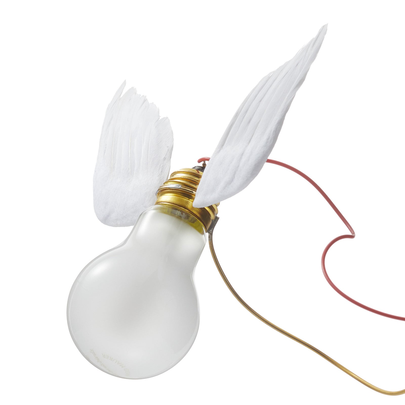 LED vegglampe Lucellino NT messing med fjær dimbar detalj av fjær