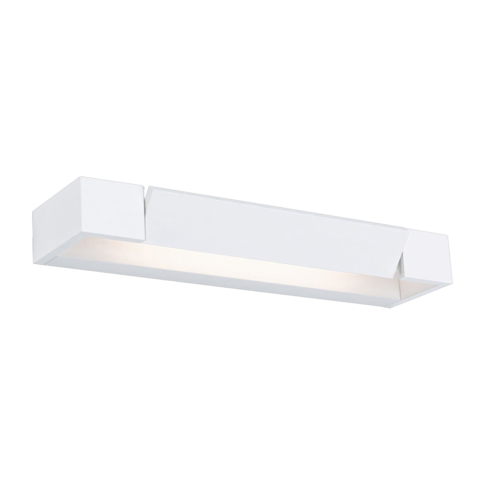Nærbilde av dimmer på LED vegglampe Lucille hvit 40 cm dimbar
