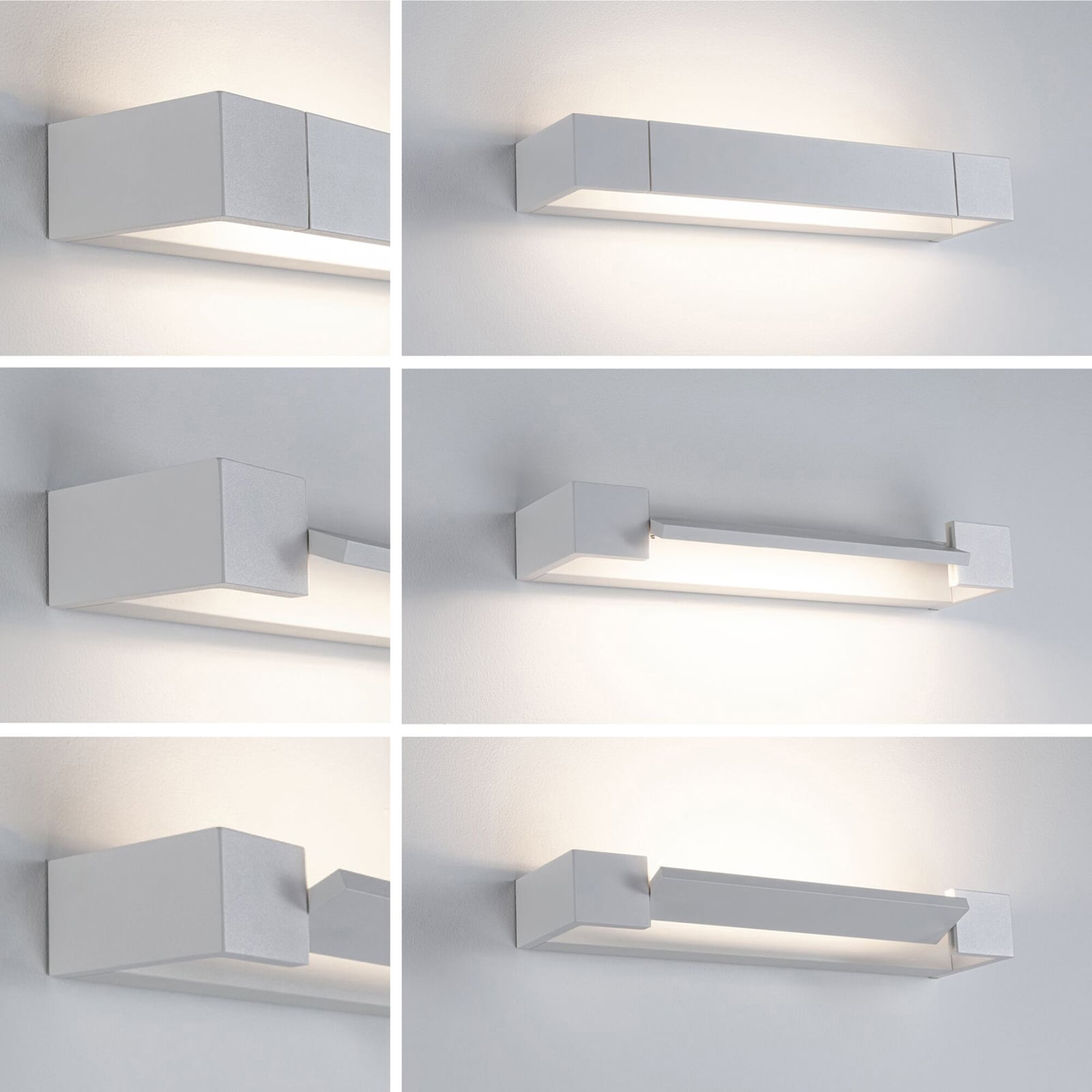 LED vegglampe Lucille hvit 40 cm dimbar lysdetalj