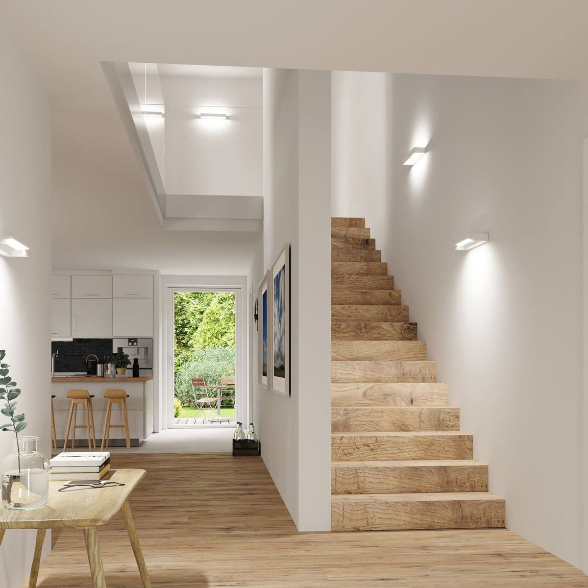 LED vegglampe Lucille hvit 40 cm dimbar sideprofil