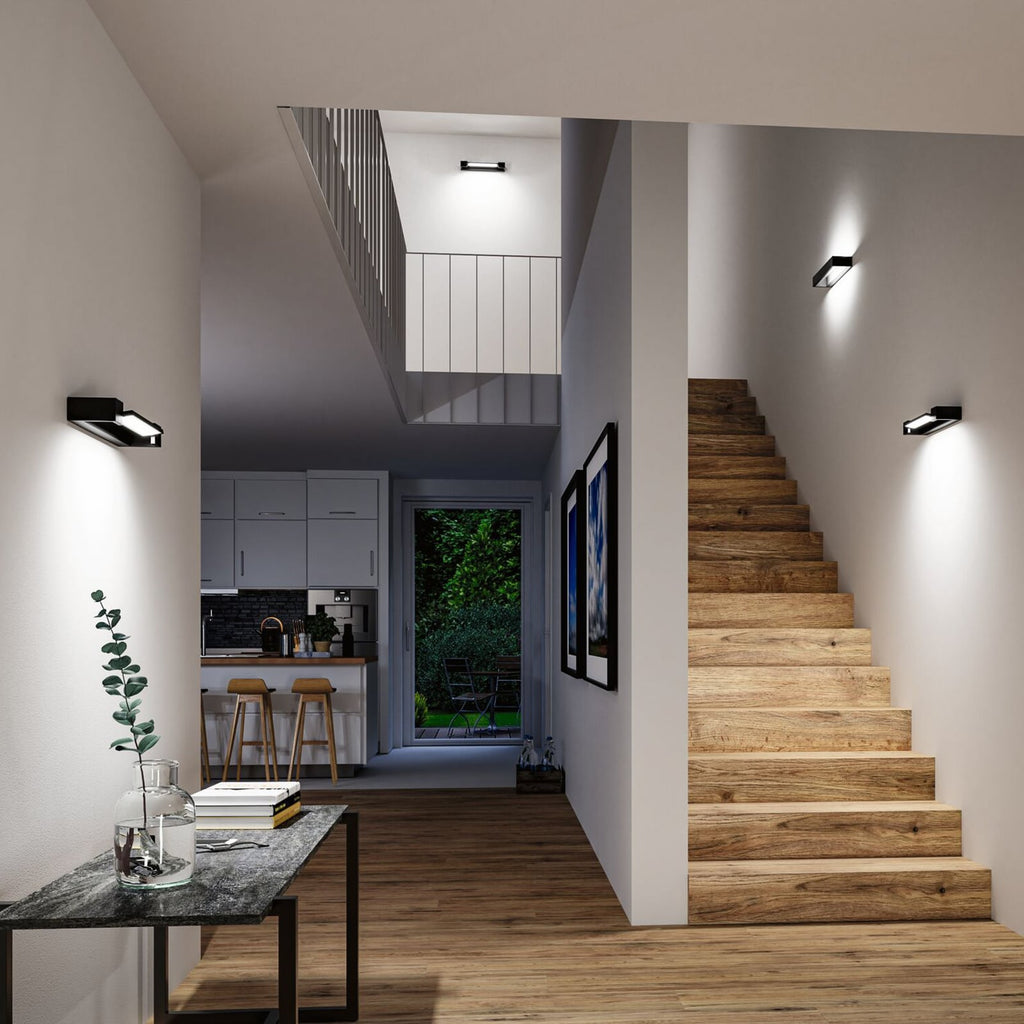 LED vegglampe Lucille svart 40 cm dimbar detalj
