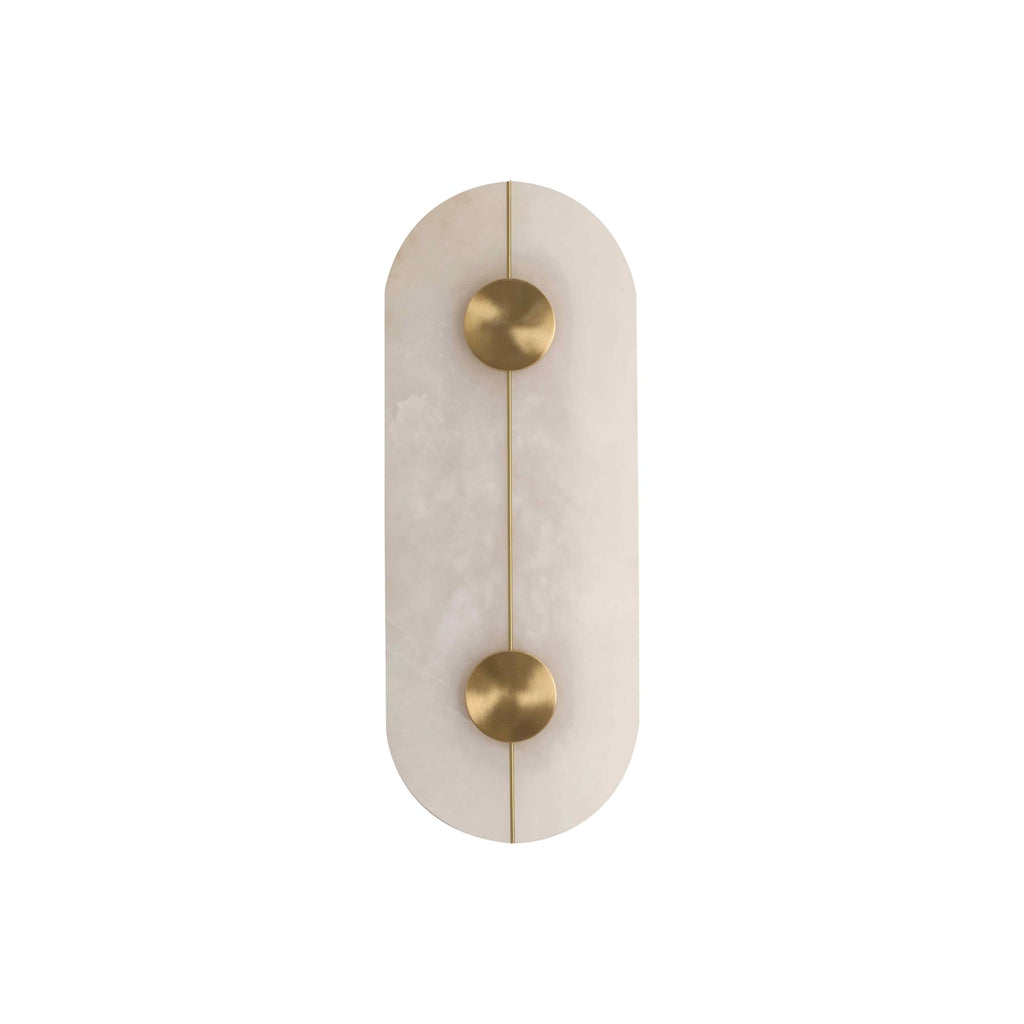 LED-vegglampe Lusso marmor hvit H43,5 cm front