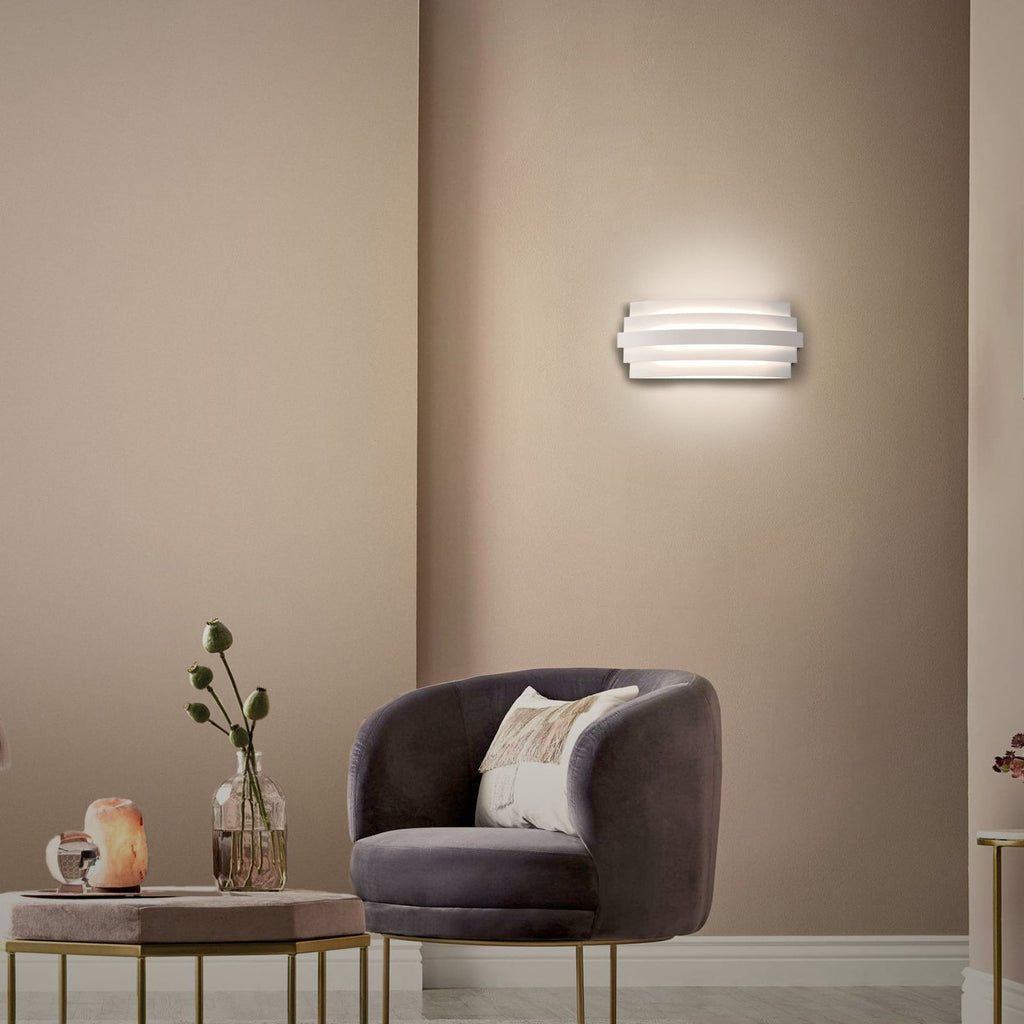 LED vegglampe Luxur hvit indirekte lys bakside