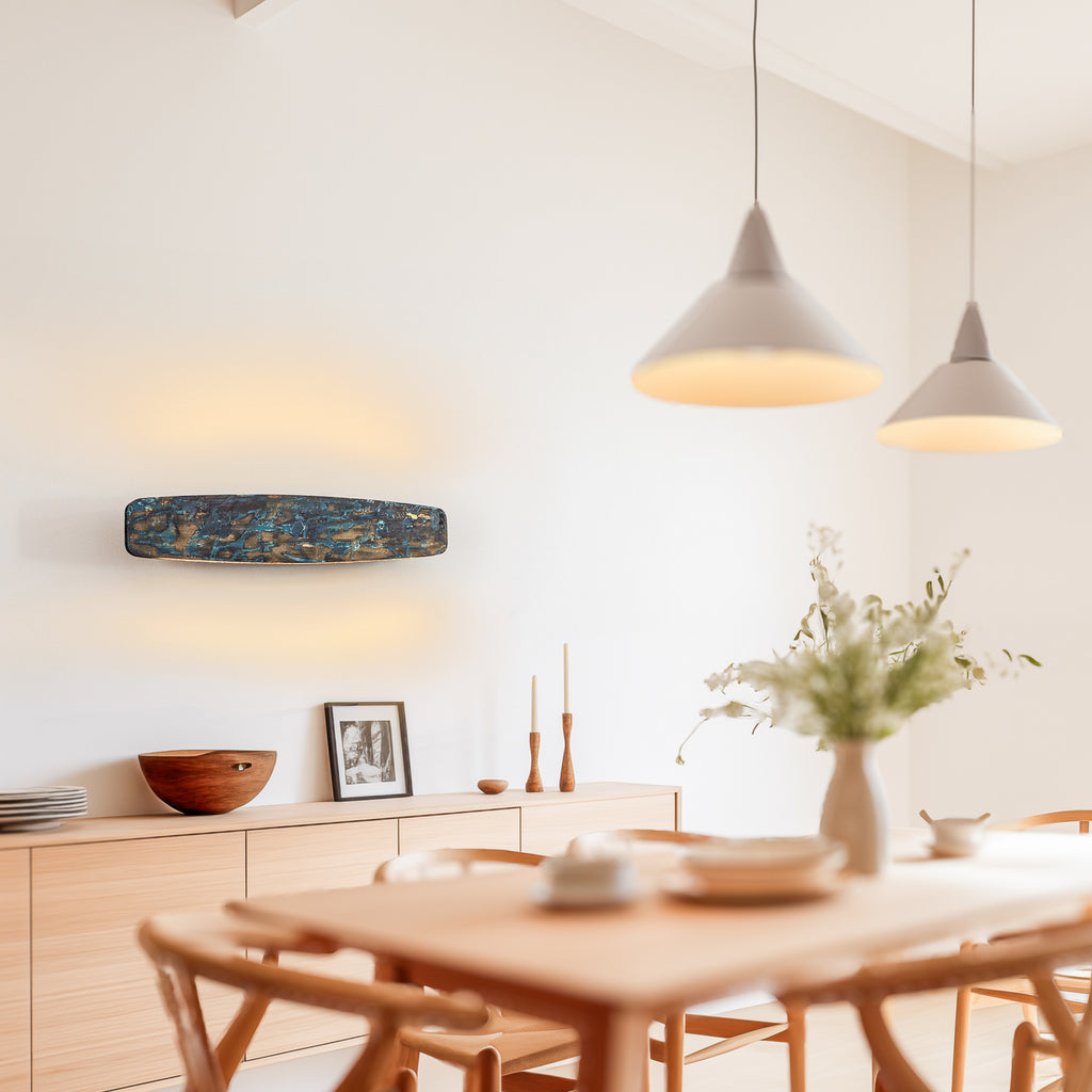 Bakside av LED vegglampe Lysia opp og ned oksidert/svart dimbar 48 cm