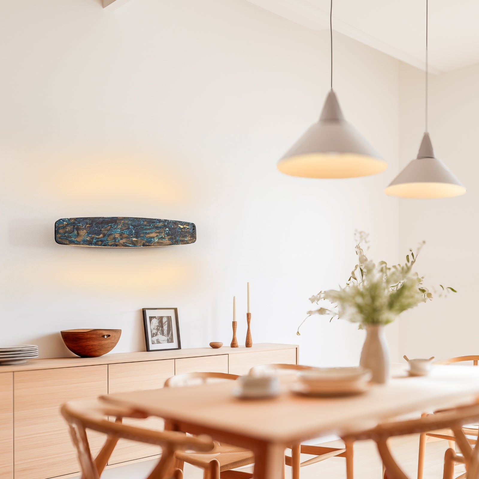 Bakside av LED vegglampe Lysia opp og ned oksidert/svart dimbar 48 cm