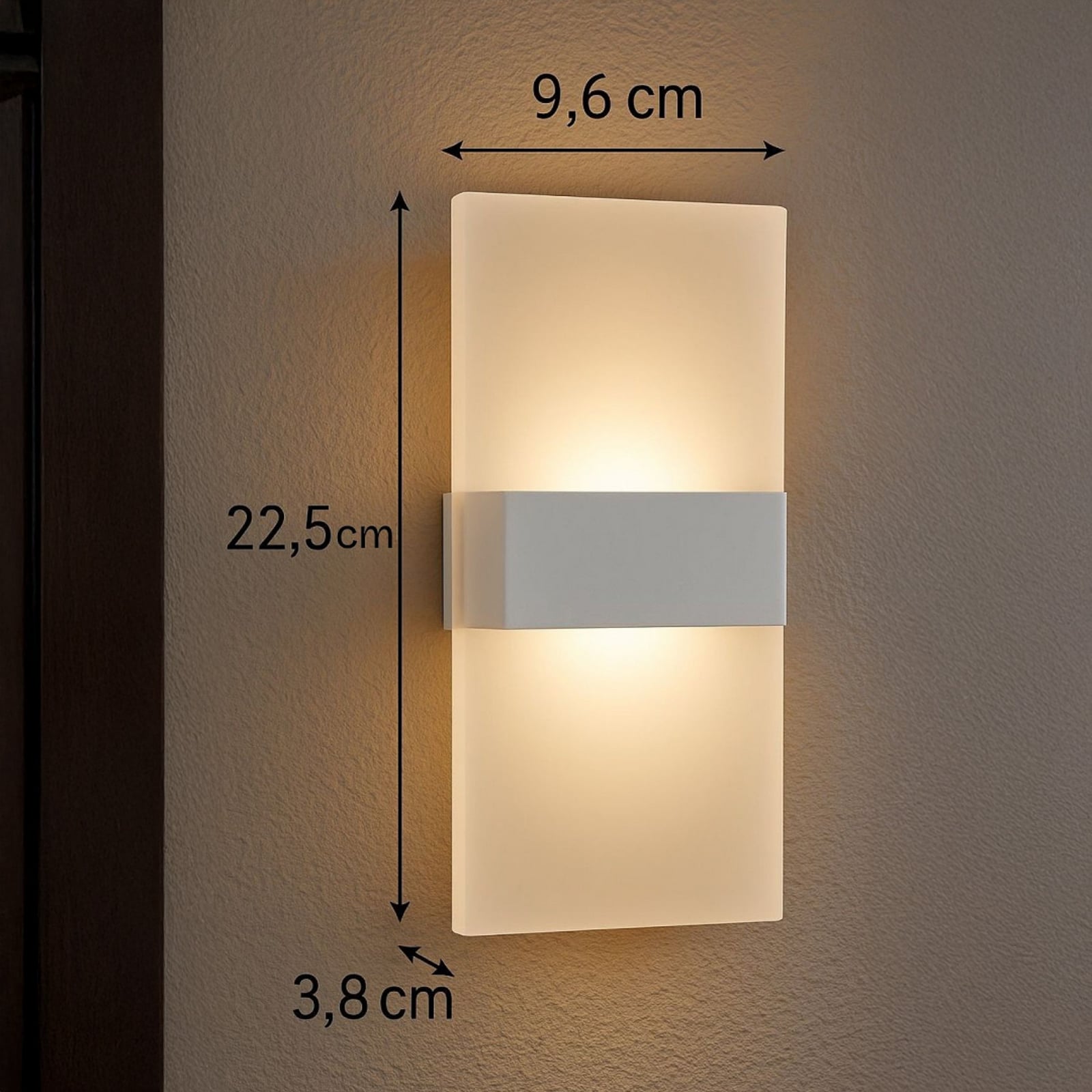 LED vegglampe Magnetic oppladbar dimbar hvit detalj av magnetfeste