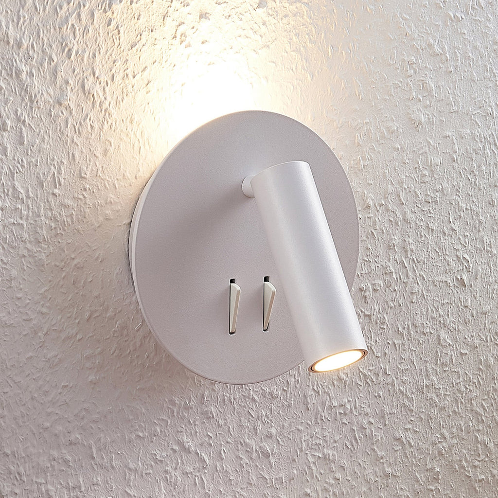 LED vegglampe Magya justerbar hvit Ø14 cm forfra