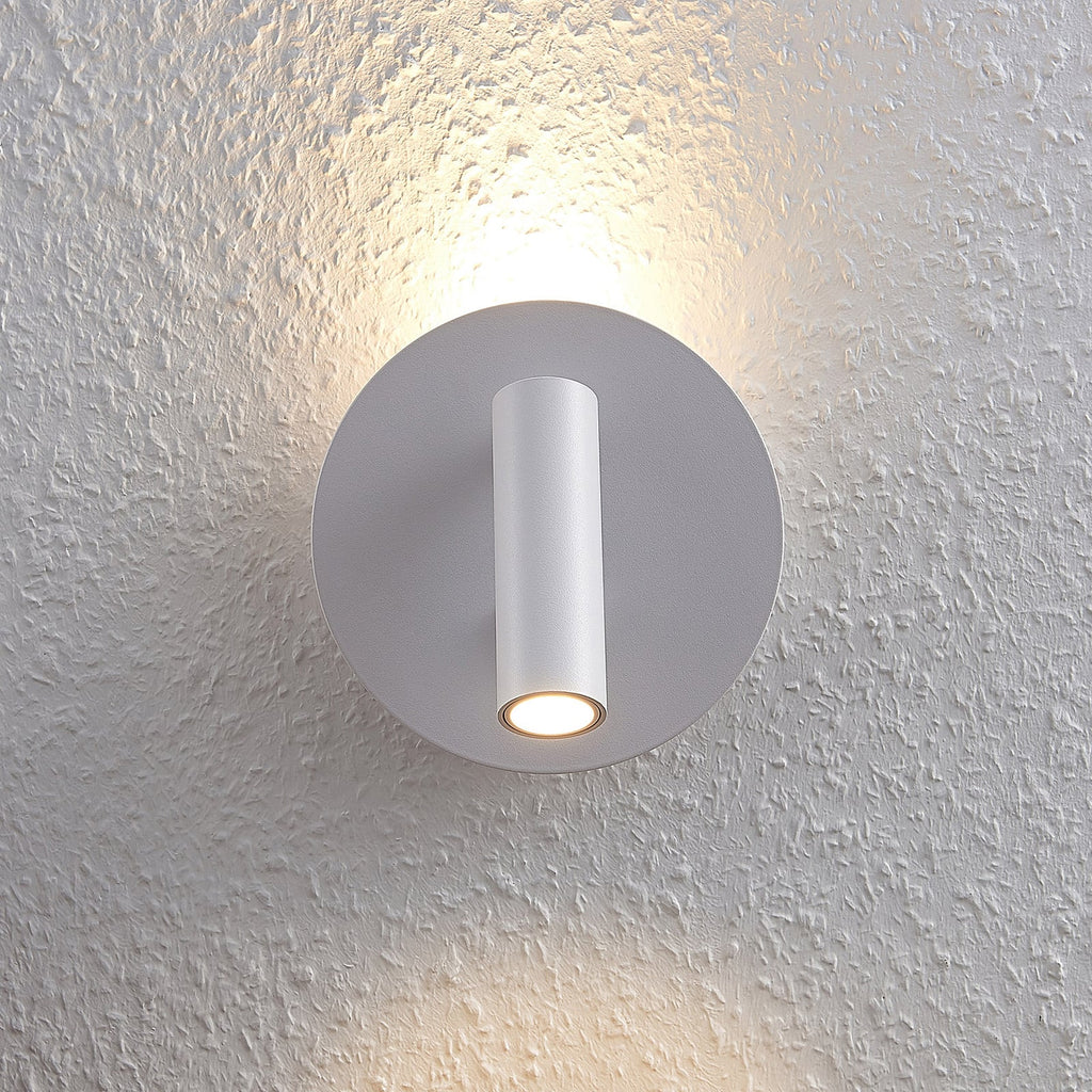 LED vegglampe Magya justerbar hvit Ø14 cm bryter