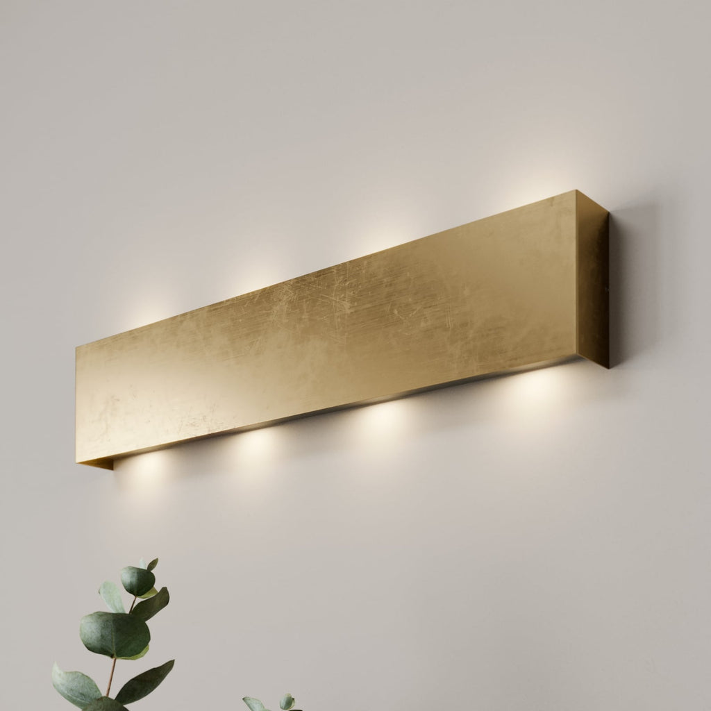LED vegglampe Maja dimbar gull antikk 54 cm bred bakside