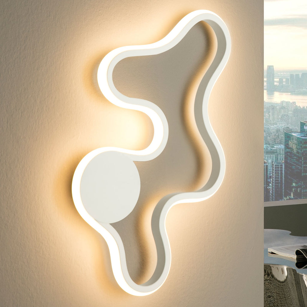LED vegglampe Marea aluminium hvit 27x47 cm fra Schuller Valencia forfra