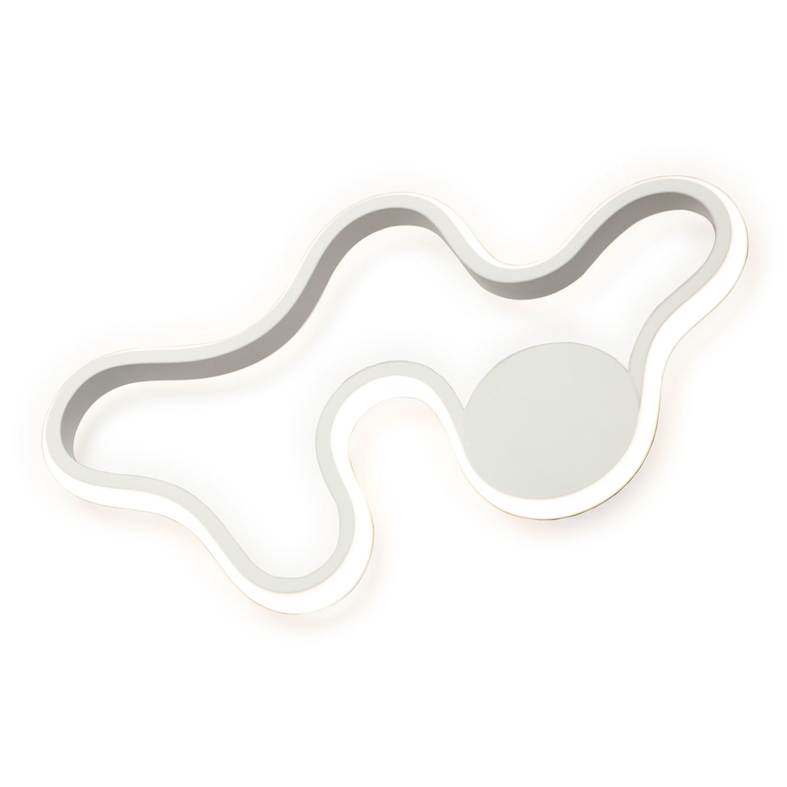 Bakside av LED vegglampe Marea aluminium hvit 27x47 cm Schuller Valencia
