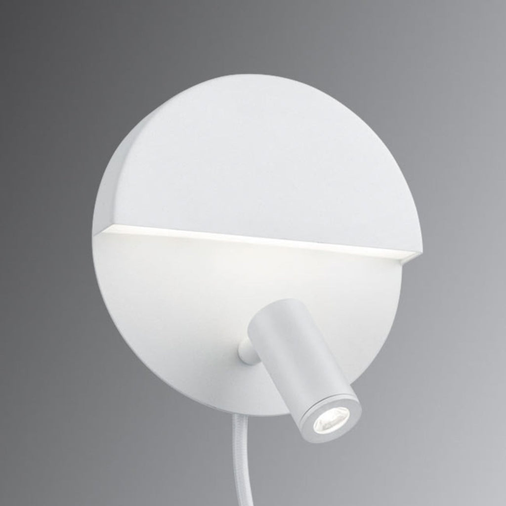 LED vegglampe Mario med 2 brytere hvit matt forfra