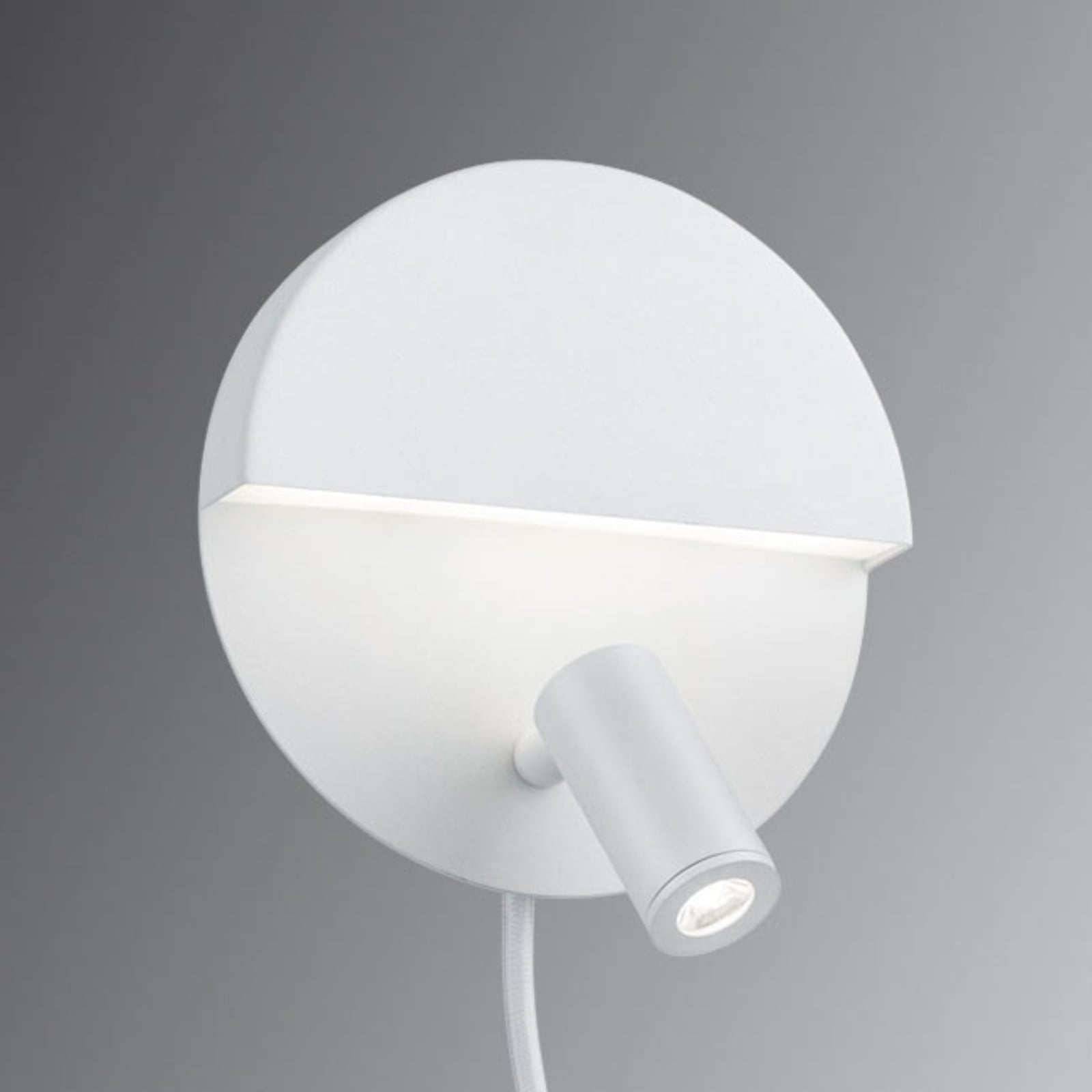 LED vegglampe Mario med 2 brytere hvit matt forfra