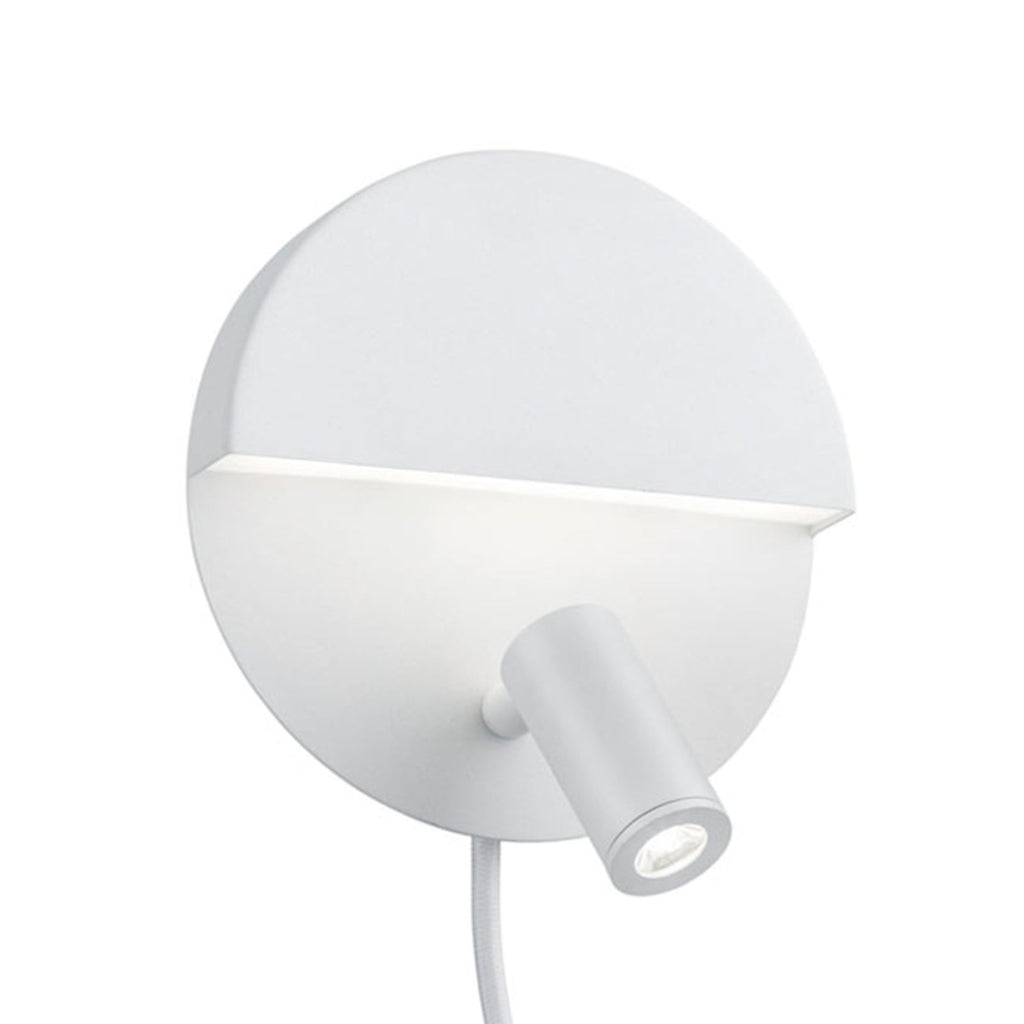 LED vegglampe Mario med 2 brytere hvit matt detalj av brytere
