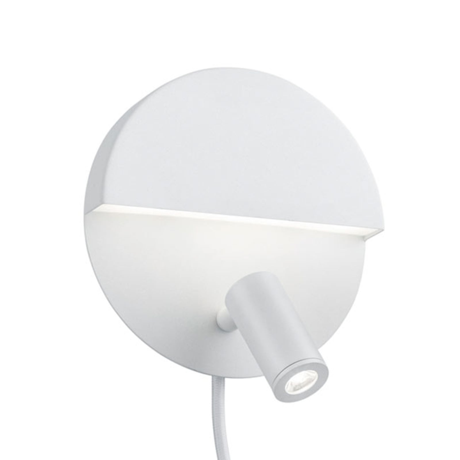 LED vegglampe Mario med 2 brytere hvit matt detalj av brytere