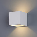 LED vegglampe Marita terningformet gips opp og ned hvit forfra