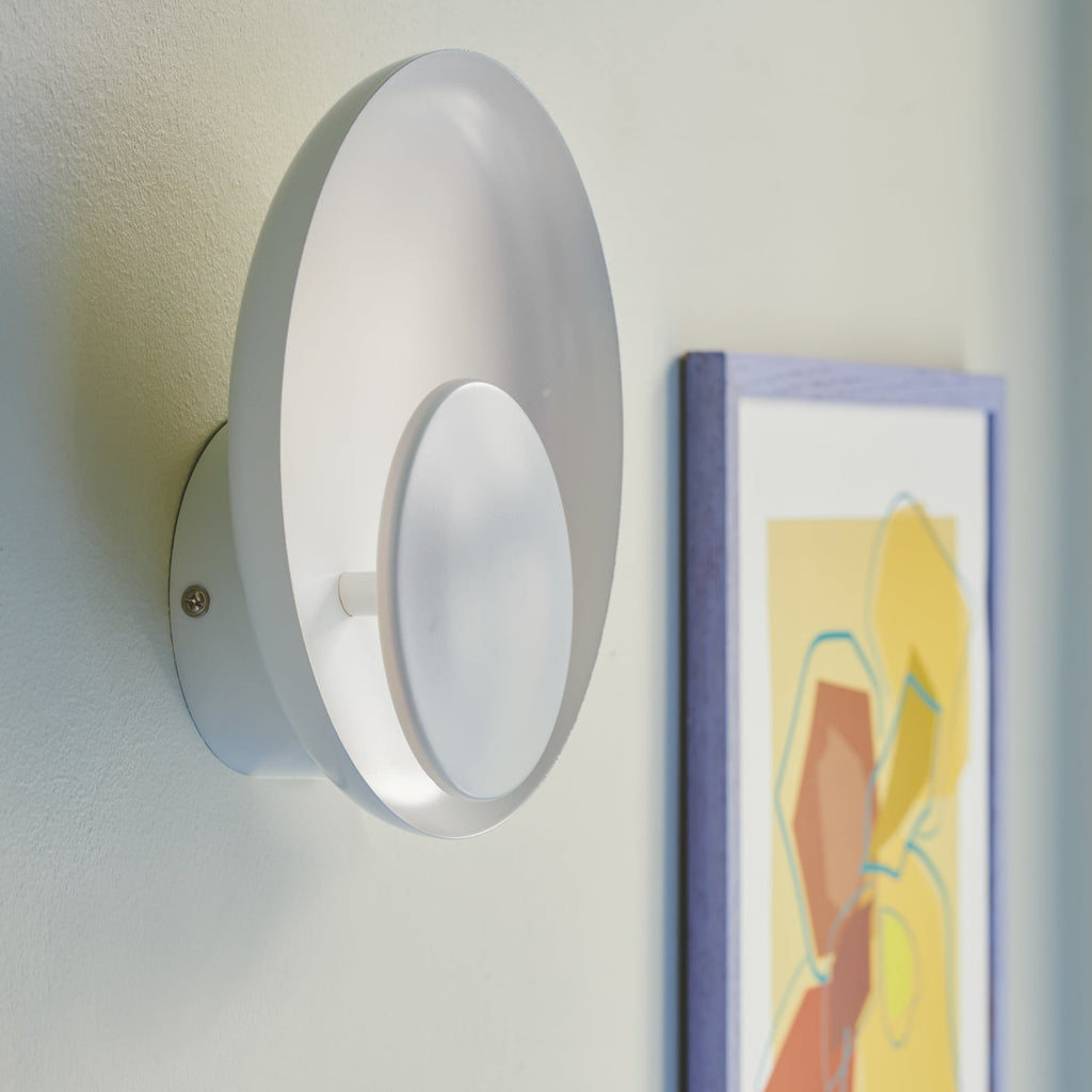 LED vegglampe Marsi dimbar hvit Ø21 cm forfra